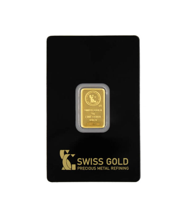 5 gm Swiss gold bar